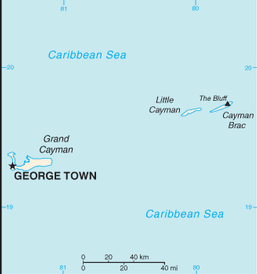 Map of Cayman Islands