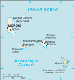 Map of Comoros