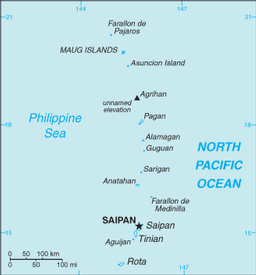 Map of Northern Mariana Islands