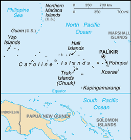 Map of Micronesia, Federated States of