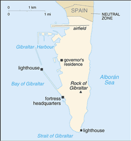 Map of Gibraltar