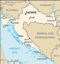 Map of Croatia