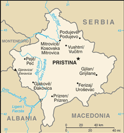 Map of Kosovo