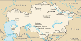 Map of Kazakhstan