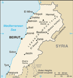 Map of Lebanon