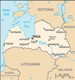 Map of Latvia