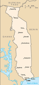 Map of Togo