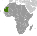 Location of Mauritania