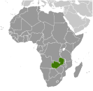 Location of Zambia