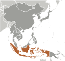 Location of Indonesia