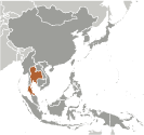 Location of Thailand