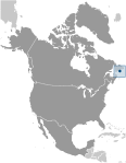 Location of Saint Pierre and Miquelon