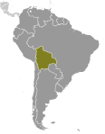 Location of Bolivia