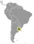 Location of Uruguay