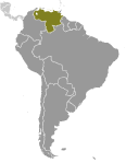 Location of Venezuela