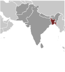 Location of Bangladesh