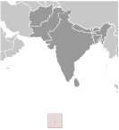 Location of British Indian Ocean Territory