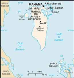 Map of Bahrain