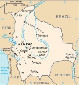 Map of Bolivia