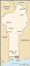 Map of Benin