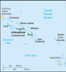 Map of Solomon Islands