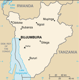 Map of Burundi