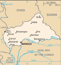 Map of Central African Republic