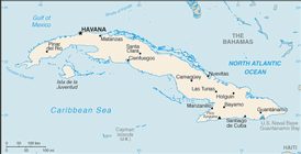 Map of Cuba