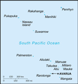 Map of Cook Islands