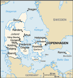 Map of Denmark