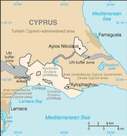 Map of Dhekelia