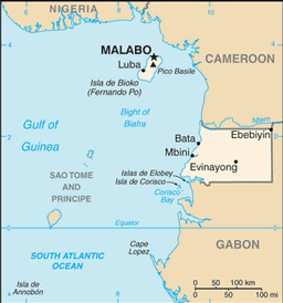 Map of Equatorial Guinea