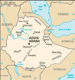 Map of Ethiopia