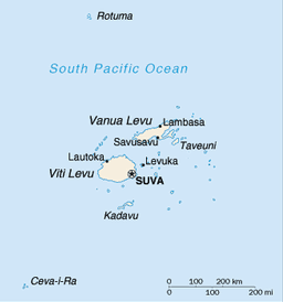 Map of Fiji