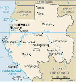 Map of Gabon