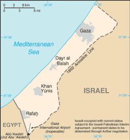 Map of Gaza Strip