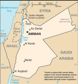 Map of Jordan