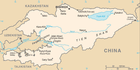 Map of Kyrgyzstan