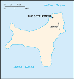 Map of Christmas Island