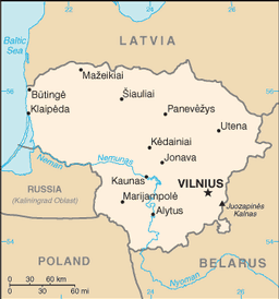 Map of Lithuania