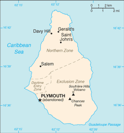 Map of Montserrat