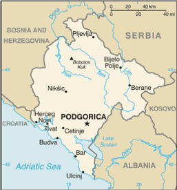 Map of Montenegro