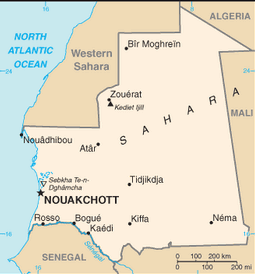 Map of Mauritania