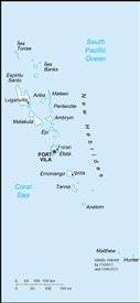 Map of Vanuatu