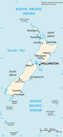 Map of New Zealand