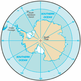 Map of Southern Ocean