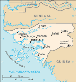 Map of Guinea-Bissau