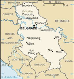 Map of Serbia