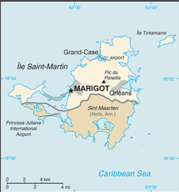 Map of Saint Martin