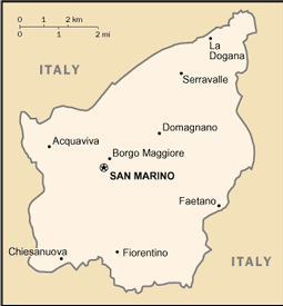 Map of San Marino